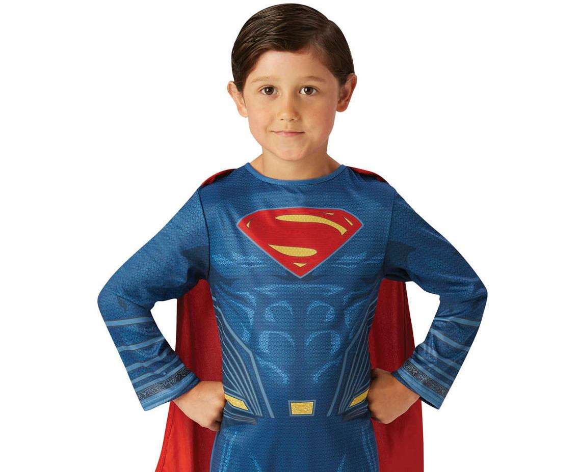 Includes: Superman printed jumpsuit and detachable cape
